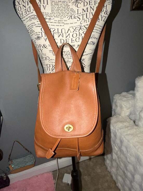 Coach Handbags - Vintage Coach Large Daypack Backpack Style 9791 in Tan Leather